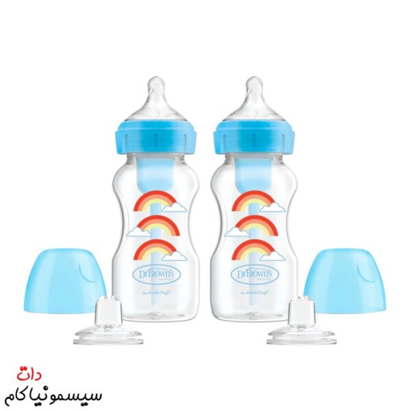 شیشه-شیر-270-میل-دکتر-براون-طرح-رنگین-کمان-WB91605 (2)