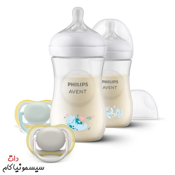 ست-هدیه-اونت-2-عدد-شیشه-شیر-2-عدد-پستانک-قطبی-SCD837/11-02