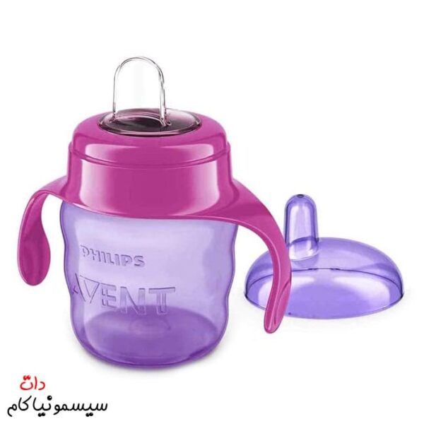لیوان-دسته‌دار-فیلیپس-اونت-با-دهنه-تمام-سیلیکونی-SCF551/03-04