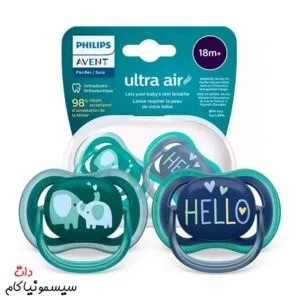 پستانک-اونت-الترا-ایر-بالای-18-ماه-فیل-و-HELLO-کد-SCF349/18 (1)
