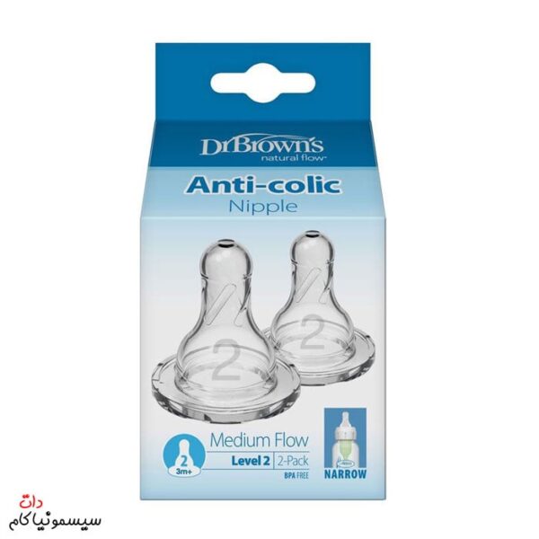 سرشیشه-دکتر-براون-+3m-شماره-2-آنتی‌کولیک-دهنه-باریک-322-INTL-2